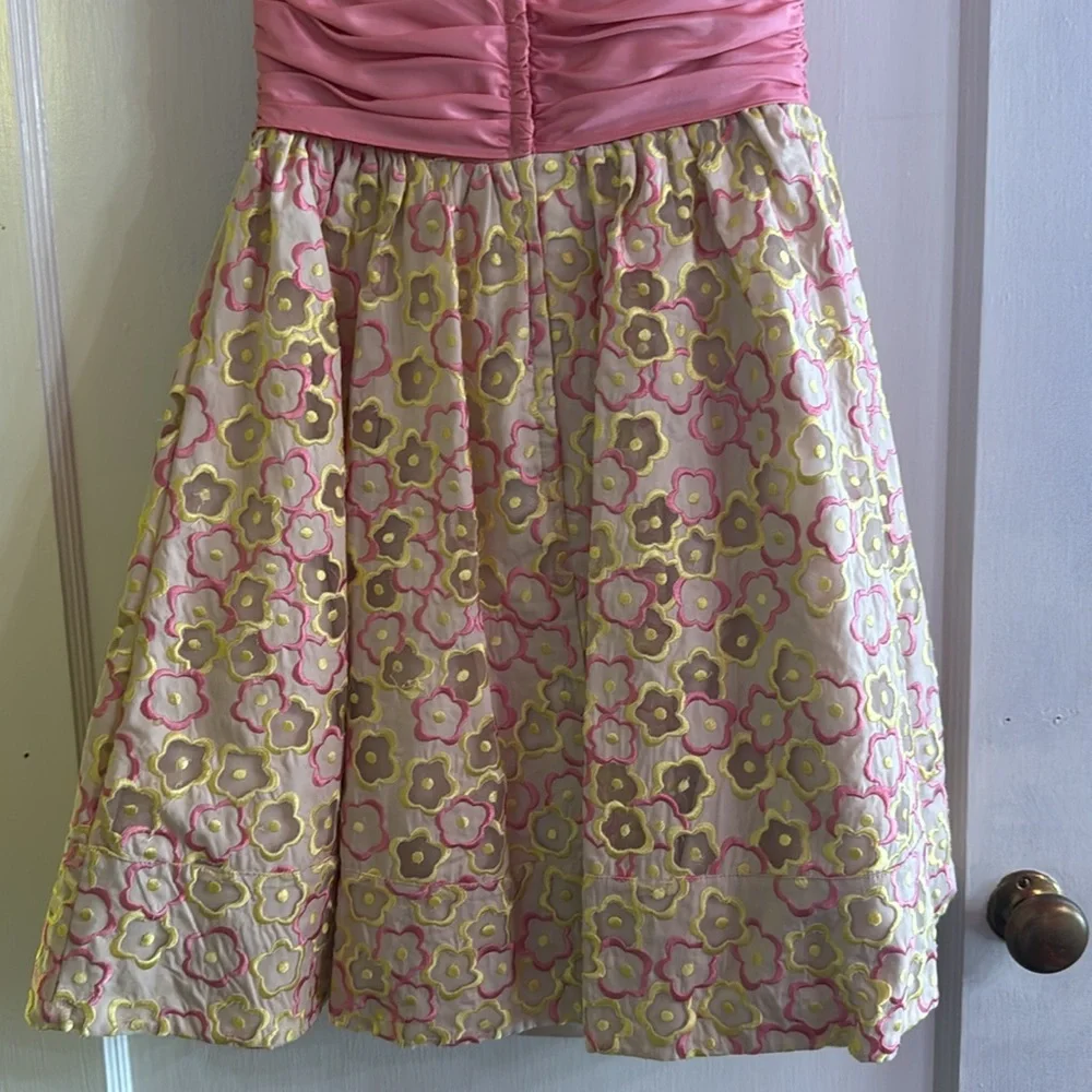 Betsey Johnson Evening Floral Strapless Dress - Size 4 - Picture 6 of 6